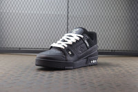 Louis Vuitton Trainer All Black Embossing Sneakers