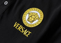 Black Versace Shirt with Yellow Logo - Men