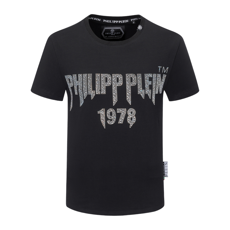 Philipp Plein Black Shirt with Logo in the Center - Men