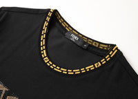 Fendi Black Shirt with Logo in the Center - Men