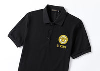 Black Versace Shirt with Yellow Logo - Men