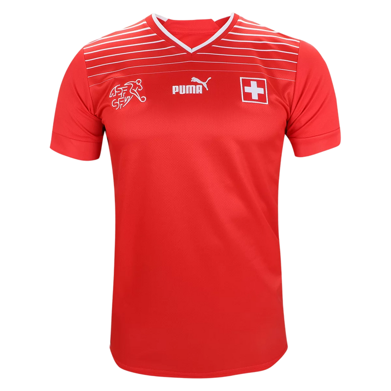 Switzerland National Team Home 22/23 Men's Fan Shirt - Red+White