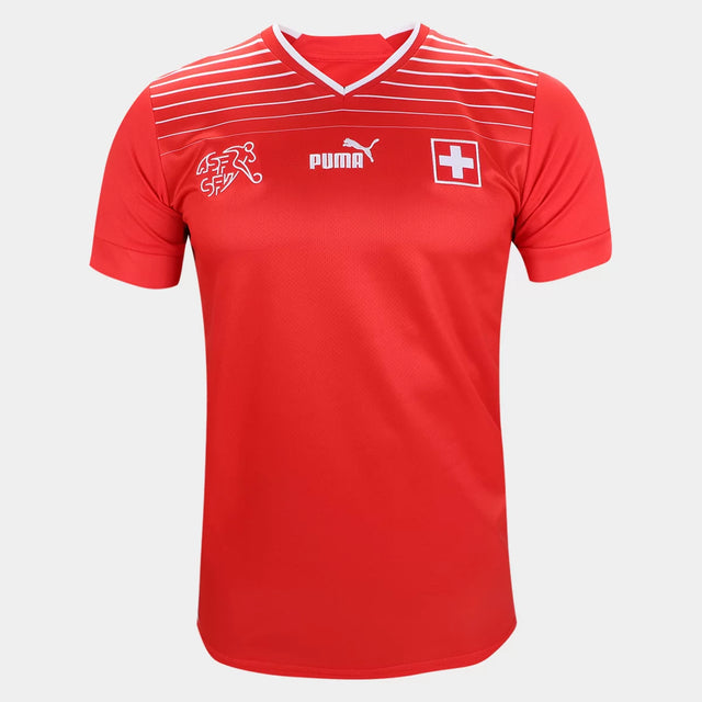 Switzerland National Team Home 22/23 Men's Fan Shirt - Red+White