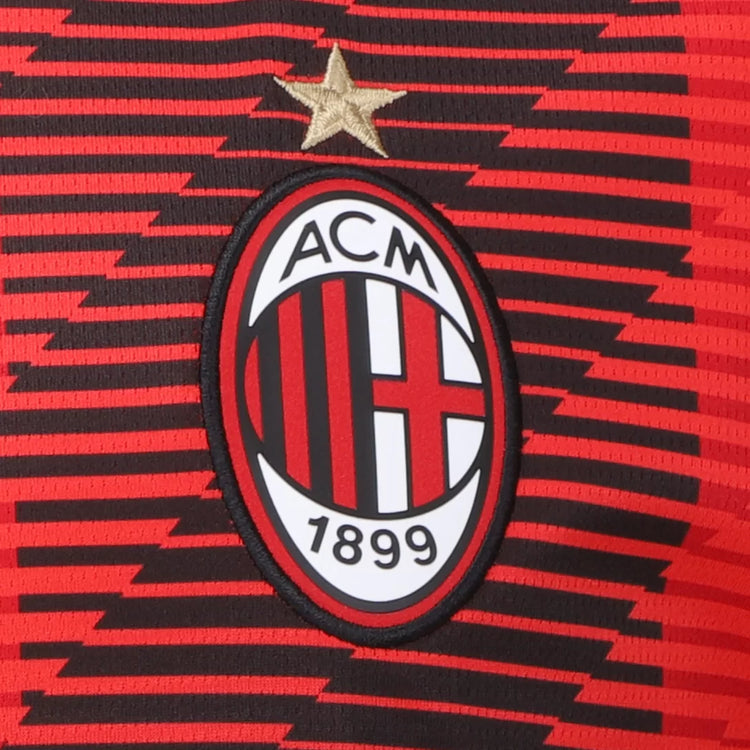 AC Milan Home 23/24 Shirt no. Puma Fan Masculina - Red+Black