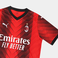 AC Milan Home 23/24 Shirt no. Puma Fan Masculina - Red+Black