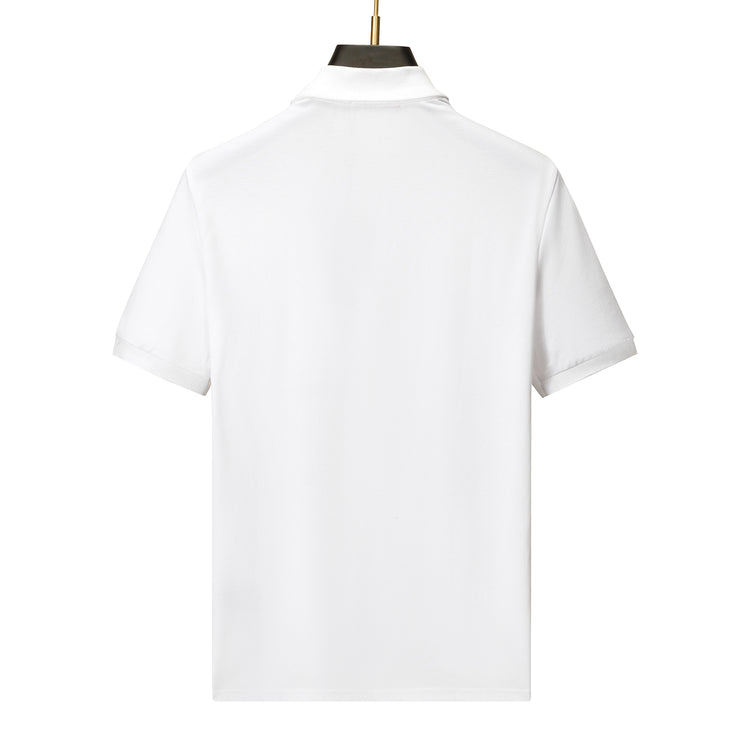 Versace White Shirt with Yellow Logo - Men's