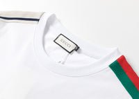 Gucci White Shirt with Green and Red Stripes - Men's