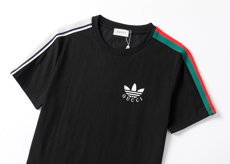 Gucci Black Shirt with Green and Red Stripes - Men's