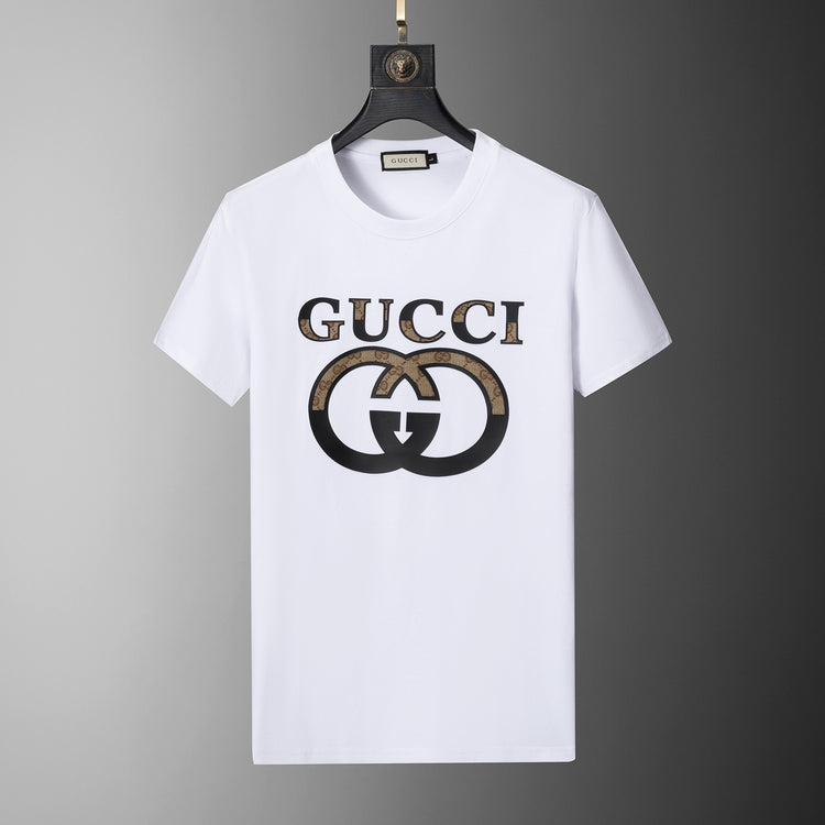 Gucci White Shirt with Logo in the Center - Men