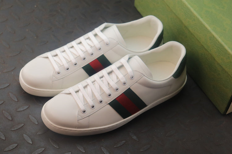 Ace Leather Low Top Sneakers - Gucci