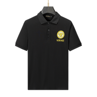 Black Versace Shirt with Yellow Logo - Men