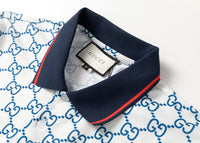 Blue and white Gucci shirt