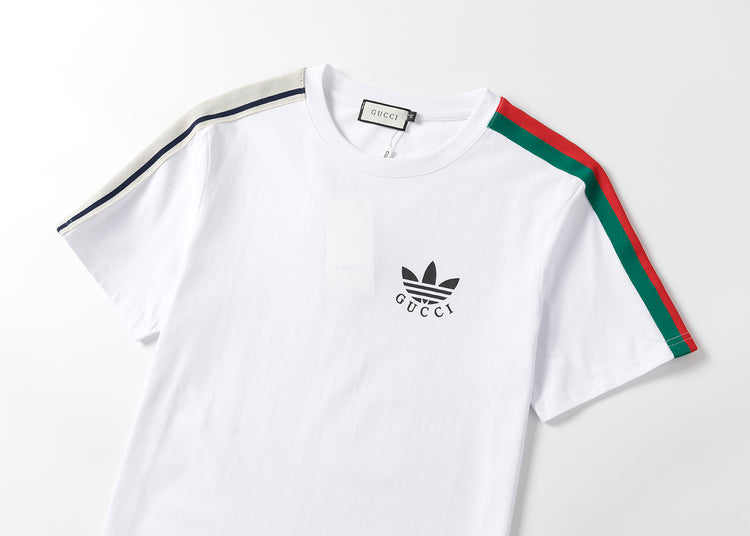 Gucci White Shirt with Green and Red Stripes - Men's