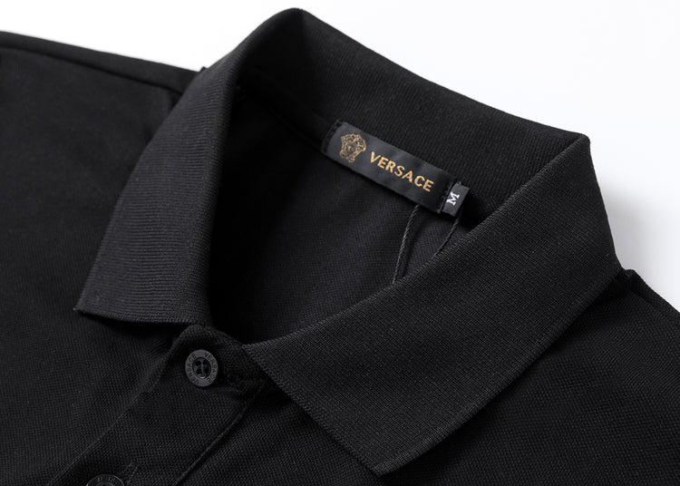 Black Versace Shirt with Yellow Logo - Men