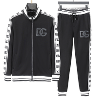 Dolce Gabbana Cold Weather Set Black with White Stripe - Men