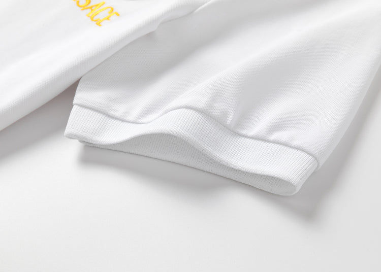 Versace White Shirt with Yellow Logo - Men's