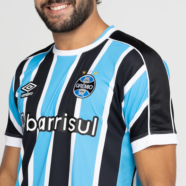 Men's Grêmio Home 23/24 Umbro Fan Shirt - Blue+Black