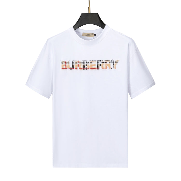 Burberry White Shirt with Velvet Logo - Men