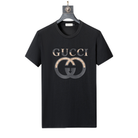 Gucci Black Shirt with Logo in the Center - Men