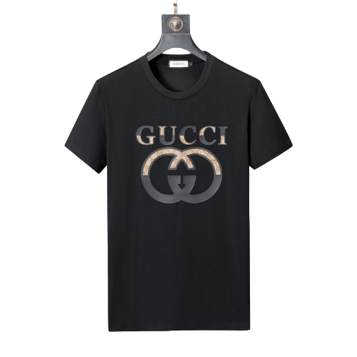 Gucci Black Shirt with Logo in the Center - Men