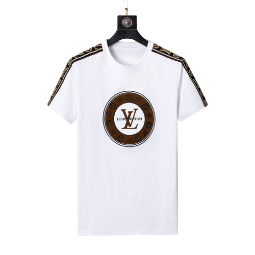 White Louis Vuitton shirt with logo in the center - Men