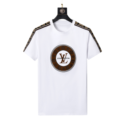 White Louis Vuitton shirt with logo in the center - Men