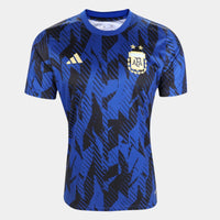 Argentina Pre-Game 22/23 Adidas Men's Shirt - Blue+Black