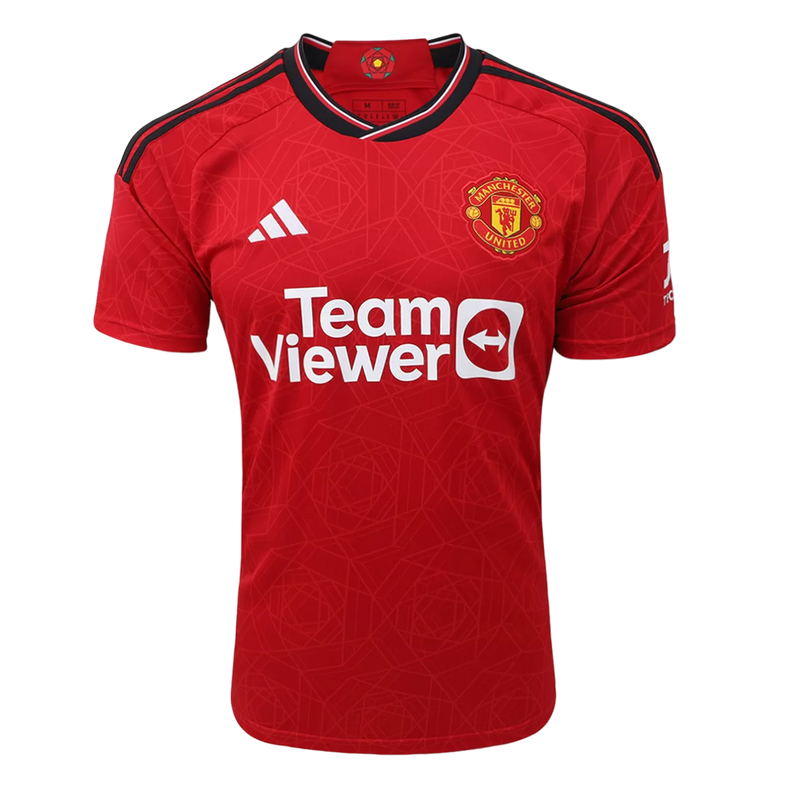 Manchester United Home 23/24 Adidas Men's Fan Shirt - Dark Red