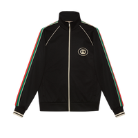 Technical Jersey Zip Jacket in Black