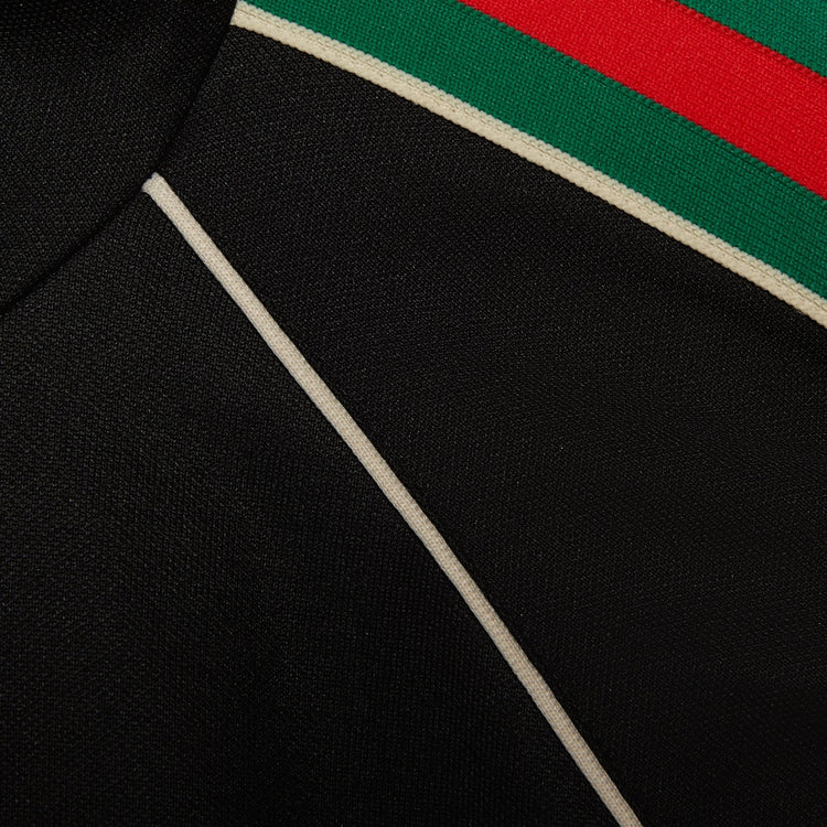 Technical Jersey Zip Jacket in Black