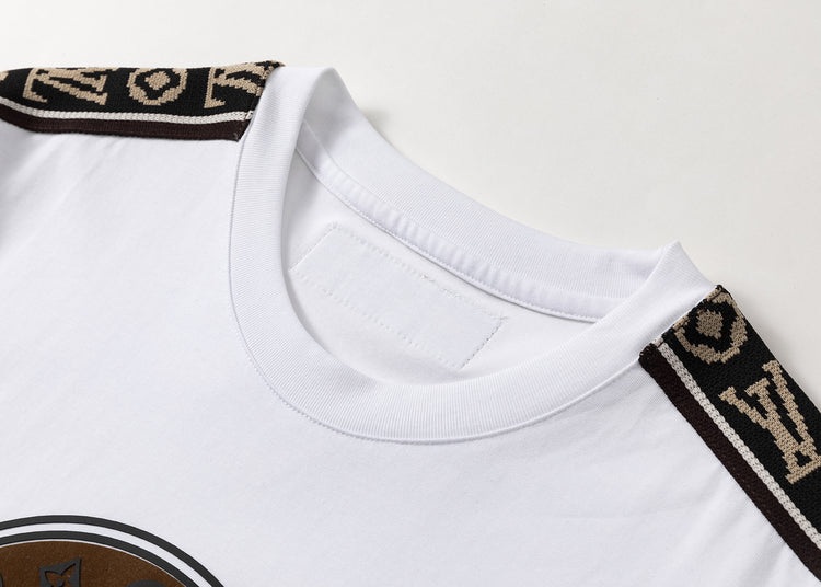 White Louis Vuitton shirt with logo in the center - Men