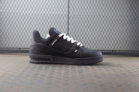 Louis Vuitton Trainer All Black Embossing Sneakers