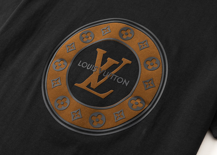 Black Louis Vuitton Shirt With Logo in the Center - Men's