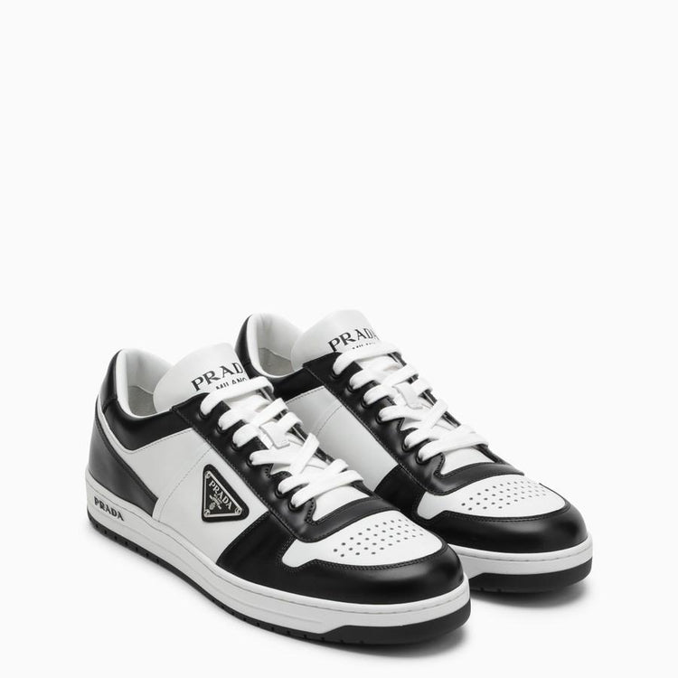 White/black Leather Prada Holiday low-top Sneakers