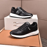 Prada leather and mesh sneakers