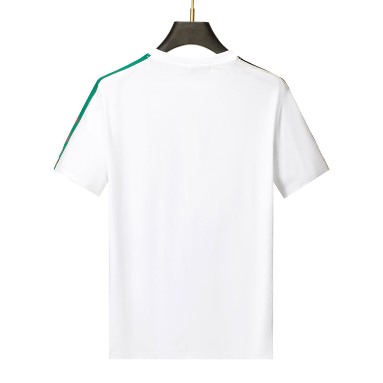 Gucci White Shirt with Green and Red Stripes - Men's