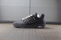 Louis Vuitton Trainer All Black Embossing Sneakers