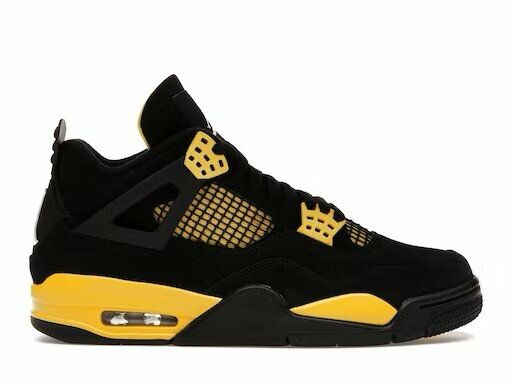 Air Jordan 4 Thunder Black / Yellow Sneakers