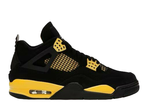 Air Jordan 4 Thunder Black / Yellow Sneakers