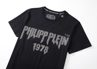 Philipp Plein Black Shirt with Logo in the Center - Men