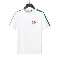 Gucci White Shirt with Green and Red Stripes - Men's