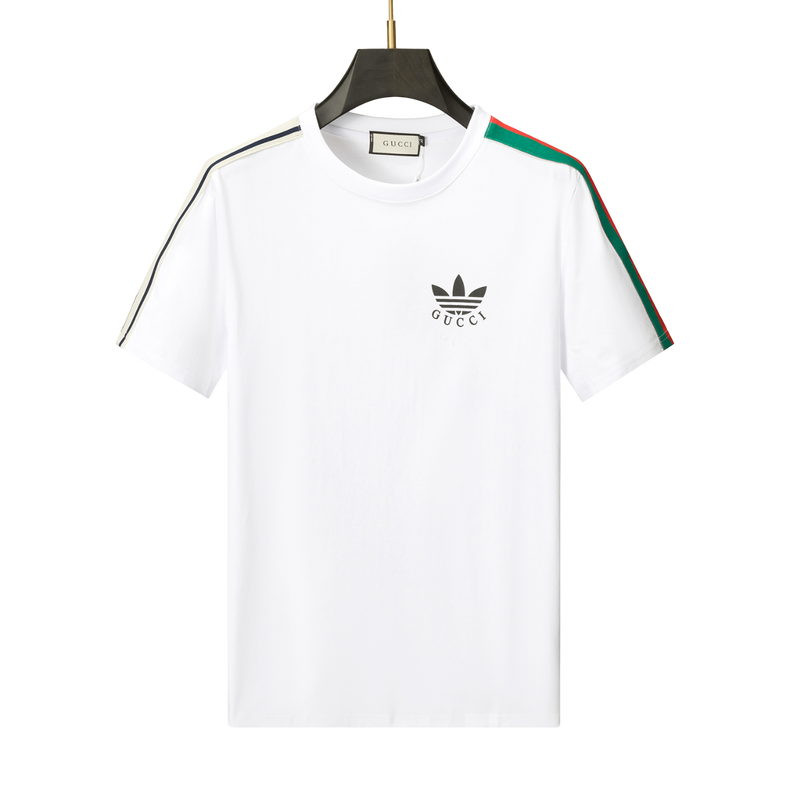 Gucci White Shirt with Green and Red Stripes - Men's