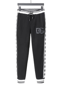 Dolce Gabbana Cold Weather Set Black with White Stripe - Men